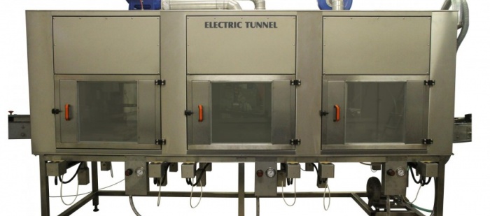 Elektrický tunel pro aplikaci plastových etiket shrink sleeves