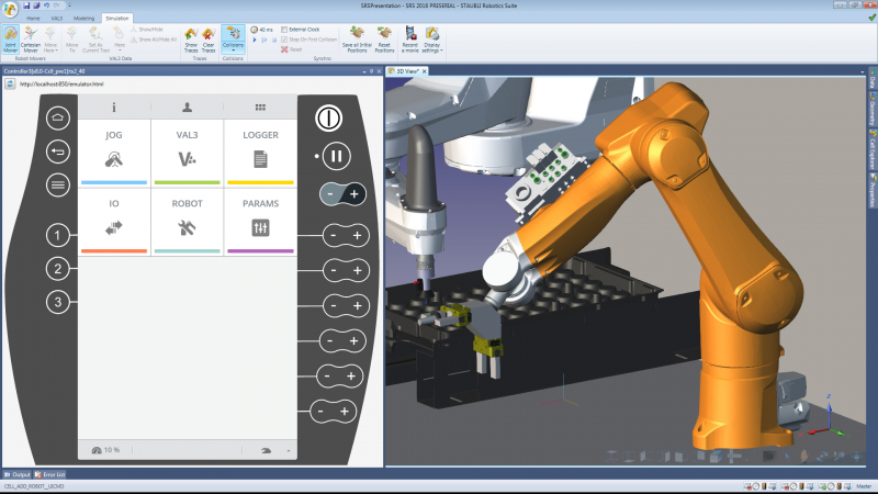 Stäubli Robotics Suite 2016 - počítačový software pro vývoj robotových aplikací a údržbu