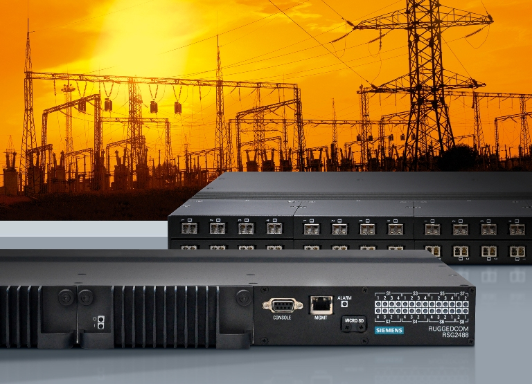 Ethernetový přepínač Siemens s 28 gigabitovými porty pro náročné provozy